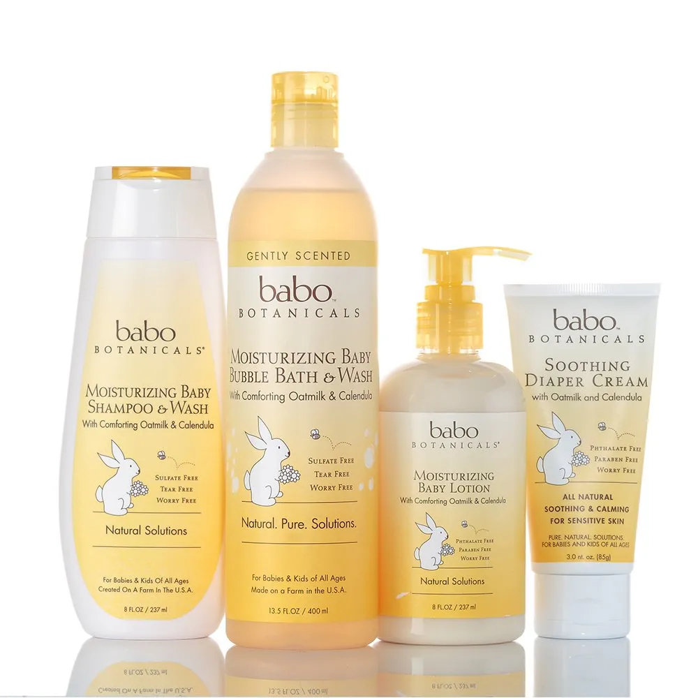 Babo Botanicals Moisturizing Lotion - Face & Body Plant-Based Lotion for Babies, Kids & Adults with Sensitive or Dry Skin - with Colloidal Oatmeal, Organic Calendula & Shea Butter - 8 fl. oz. 8 Fl Oz (Pack of 1)
