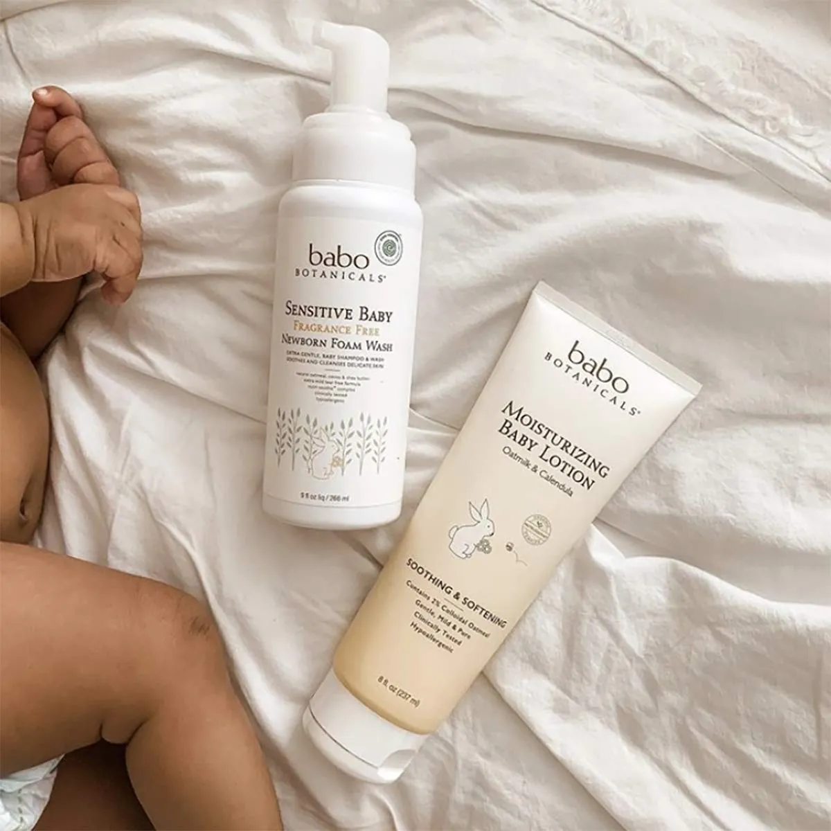 Babo Botanicals Moisturizing Lotion - Face & Body Plant-Based Lotion for Babies, Kids & Adults with Sensitive or Dry Skin - with Colloidal Oatmeal, Organic Calendula & Shea Butter - 8 fl. oz. 8 Fl Oz (Pack of 1)