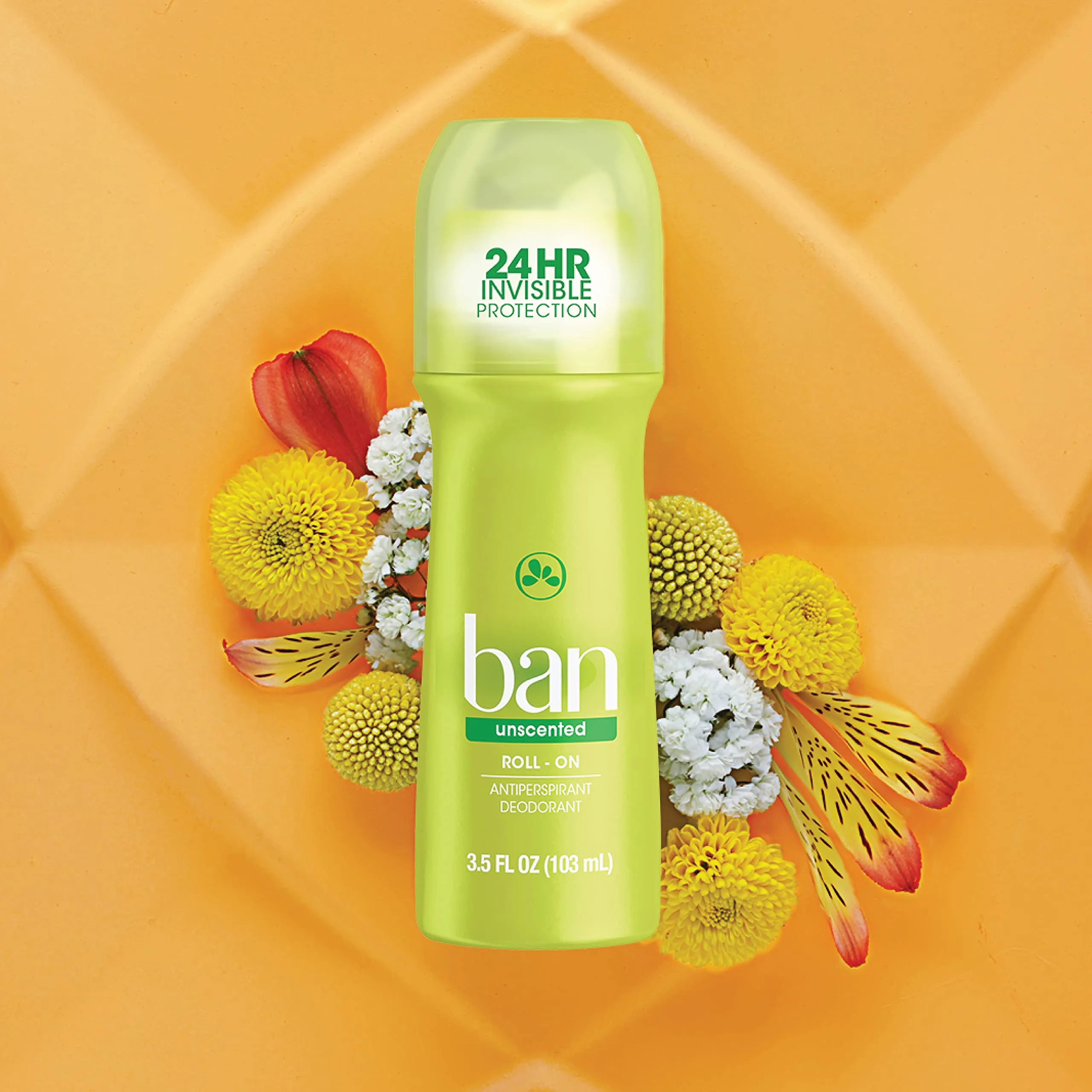 Ban Original Unscented 24-hour Invisible Antiperspirant, Roll-on Deodorant for Women and Men, Underarm Wetness Protection, with Odor-fighting Ingredients, 3.5 Fl Oz (Pack of 2) 3.5 Fl Oz (Pack of 2)