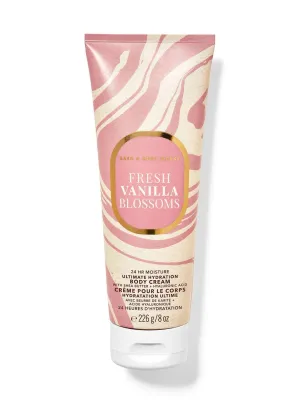 Bath & Body Works Ultimate Hydration Body Cream For Women 8 Fl Oz 1- Pack (8 Ounce (Pack of 1), Fresh Vanilla Blossoms)