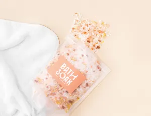 Bath Soak Pouch - Himalayan and Dead Sea salt: Santal