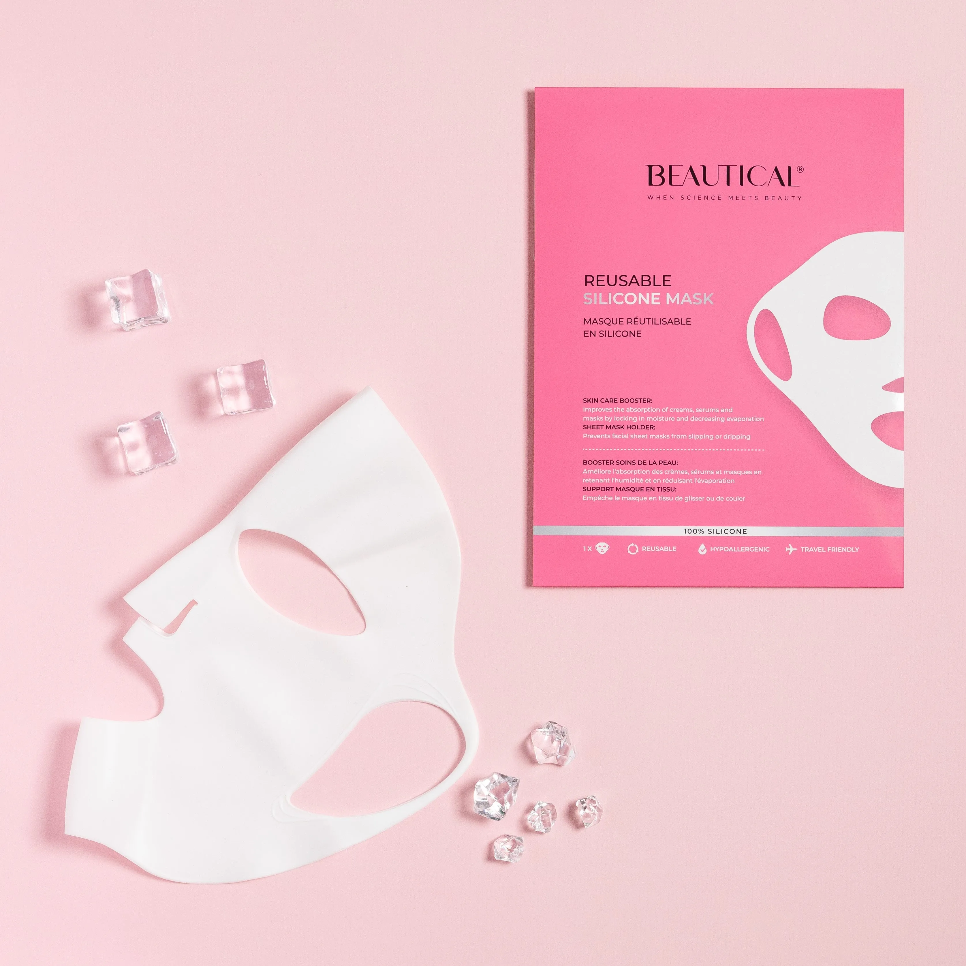 BEAUTICAL Reusable Silicone Mask - face mask, 100% silicone
