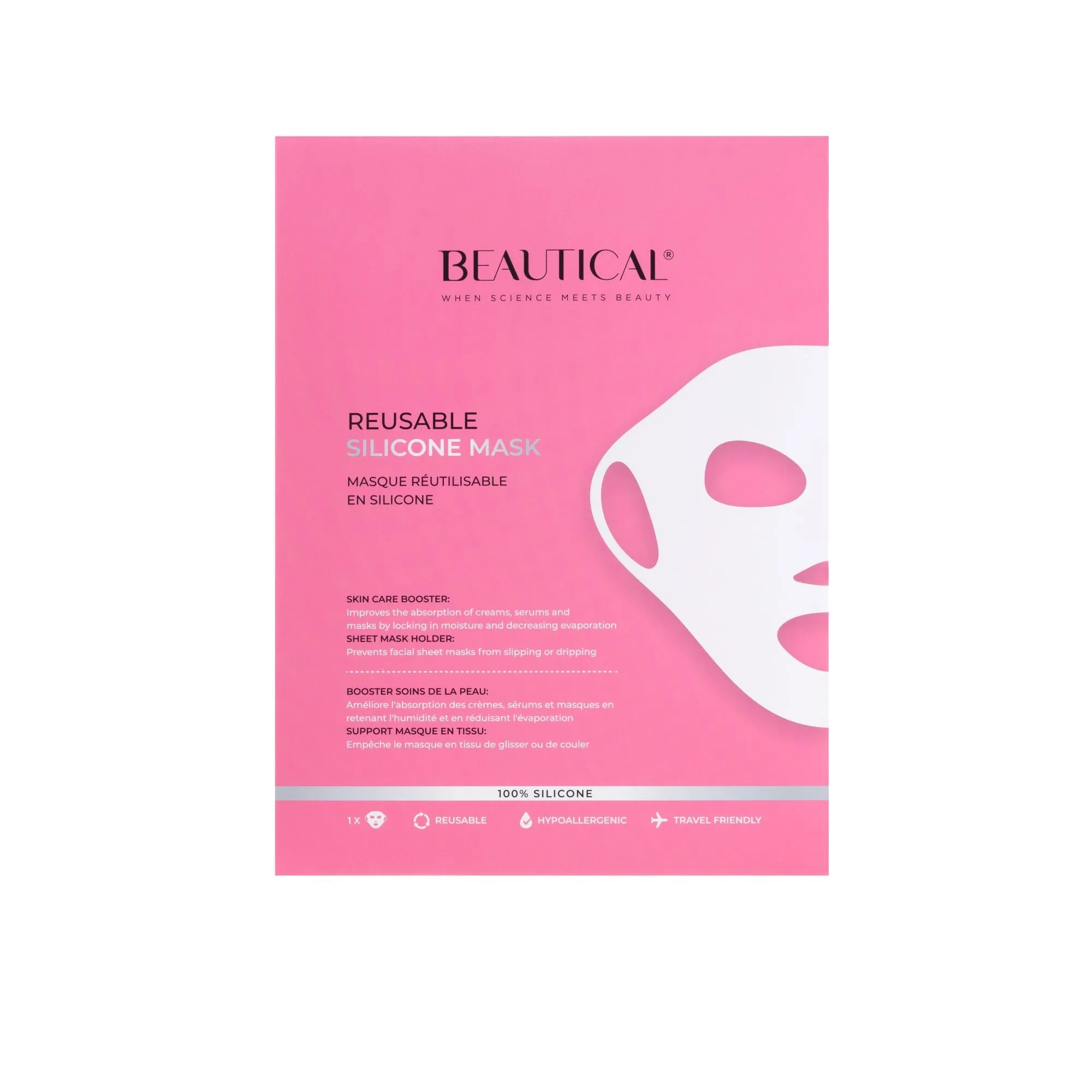 BEAUTICAL Reusable Silicone Mask - face mask, 100% silicone