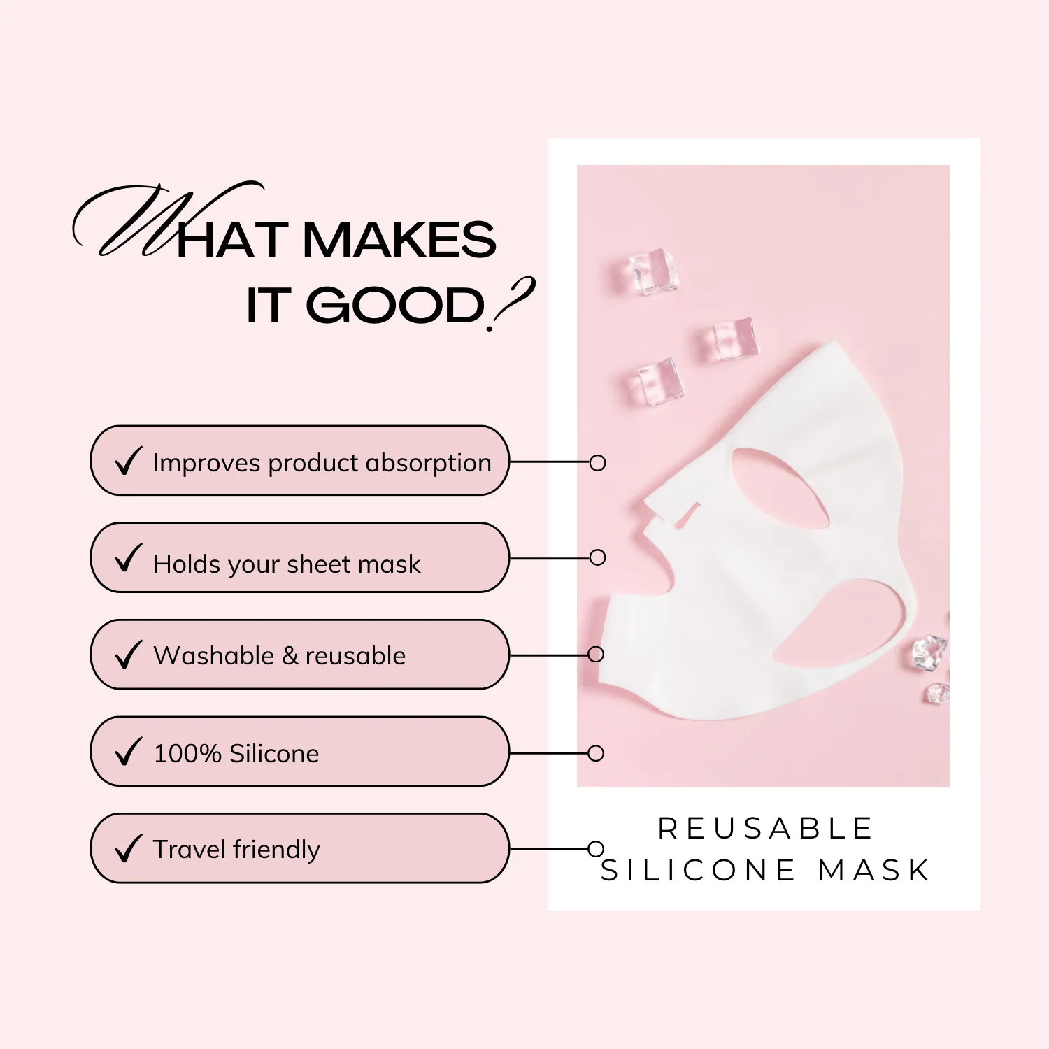 BEAUTICAL Reusable Silicone Mask - face mask, 100% silicone