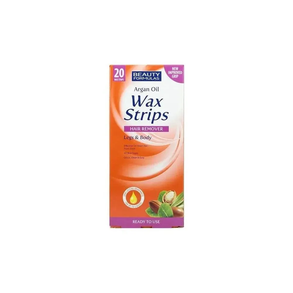 Beauty Formulas Argan Oil Leg & Body Wax Strips 20s