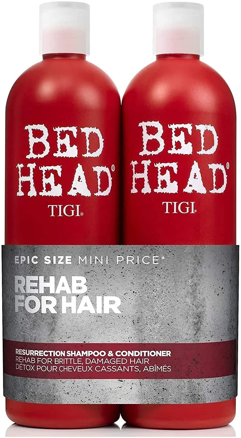 Bed Head by TIGI Urban Antidotes Resurrection Shampoo and Conditioner for Damaged Hair 25.36 fl oz 2 count