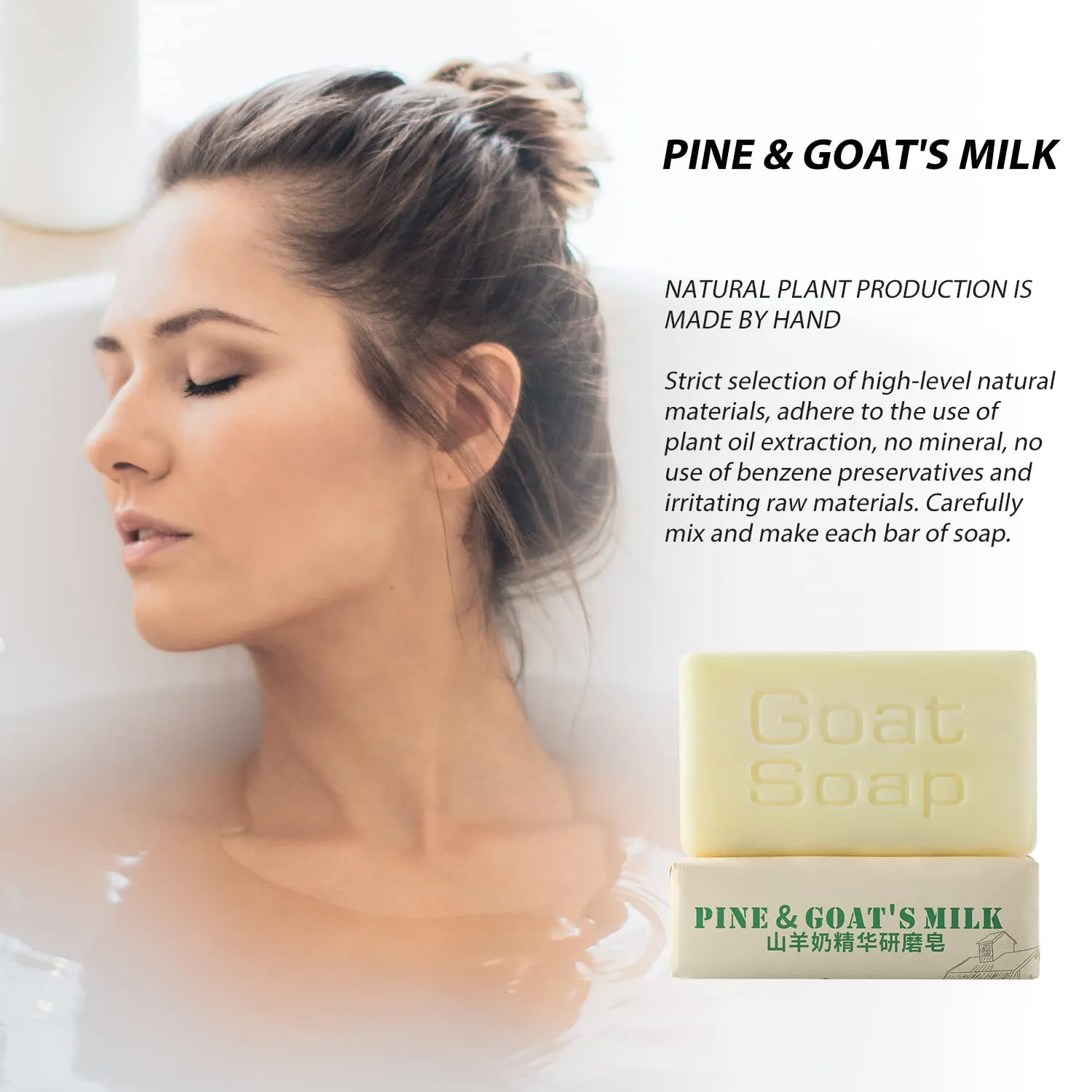 Bee & Flower Goat Milk Soap Moisturizing Cleansing Bar Soap for Face and Body Individually Wrapped Soap Bars, 9 Oz (Olive Oil)