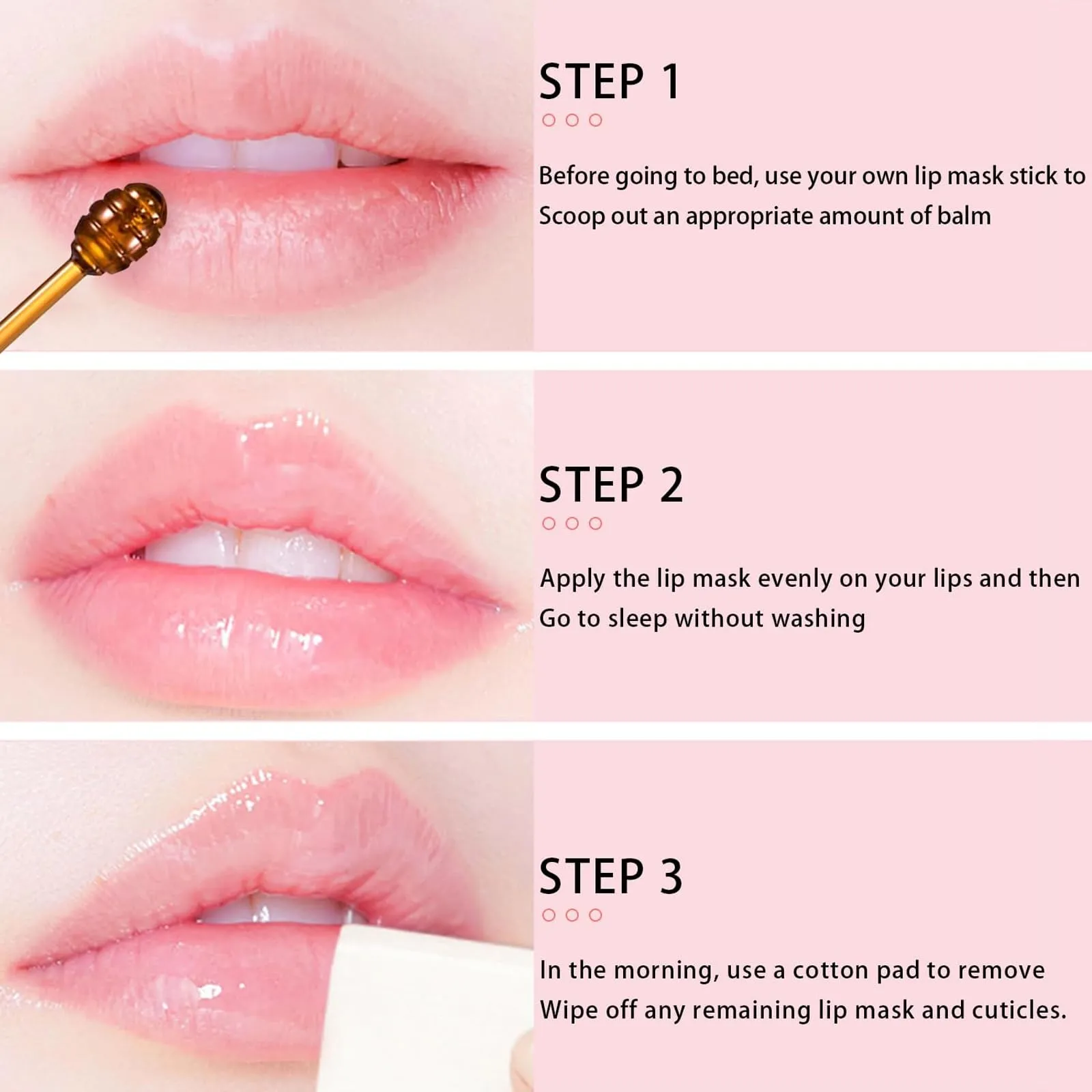Bee Lip Balm Honey Pot, Strawberry & Honey Moisturizing Propolis Lip Mask, Hydrating & Prevention Dry and Cracked Lip Scrubs Exfoliator, Reduces Lip Lines (Red Yellow Pink)
