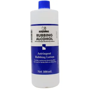Benjamins Rubbing Alcohol Astringent Rubbing Lotion 500ml