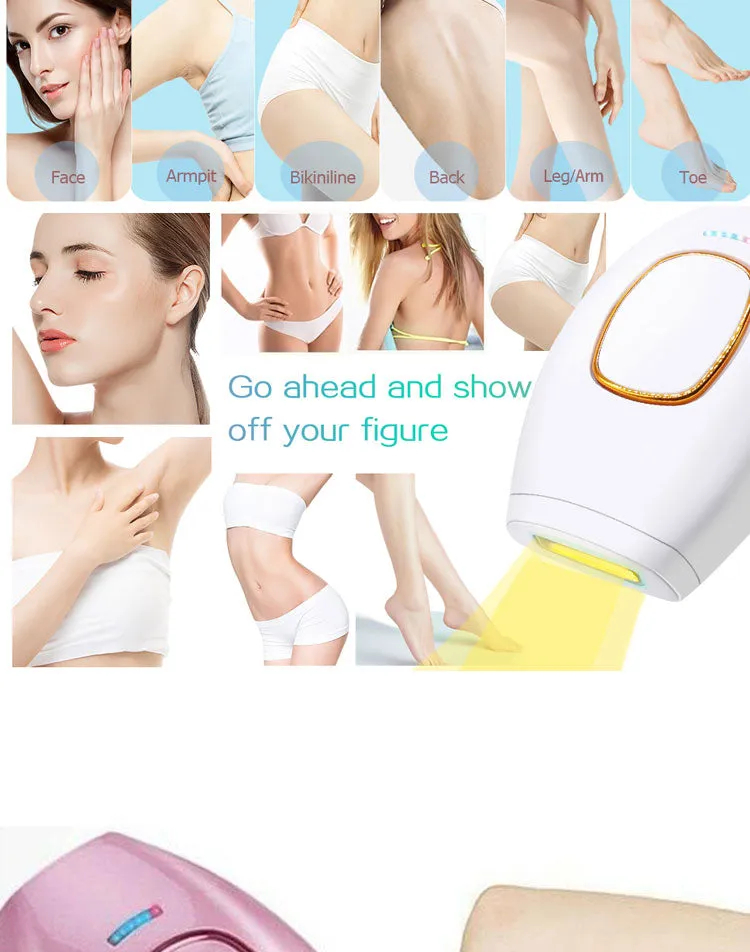 Bikini IPL 500,000 Flash Depilator Pulses Permanent Laser Epilator Painless Hair Removal Machine CX-881