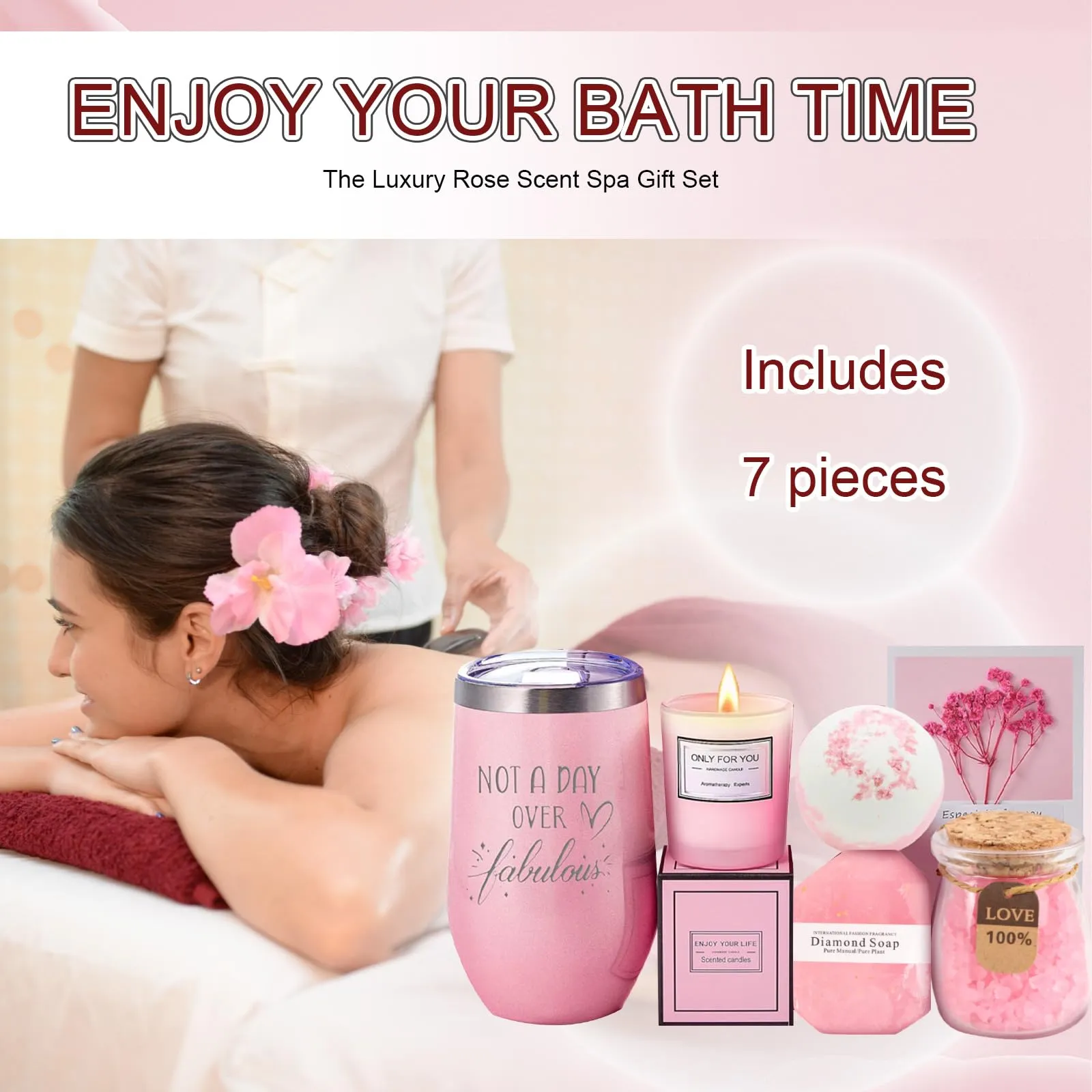 Birthday Gifts for Women Relaxing Spa Gift Basket Set Self Care Gifts for Monther Wife Girlfriends Mothers' Day Christmas Valentine's Day