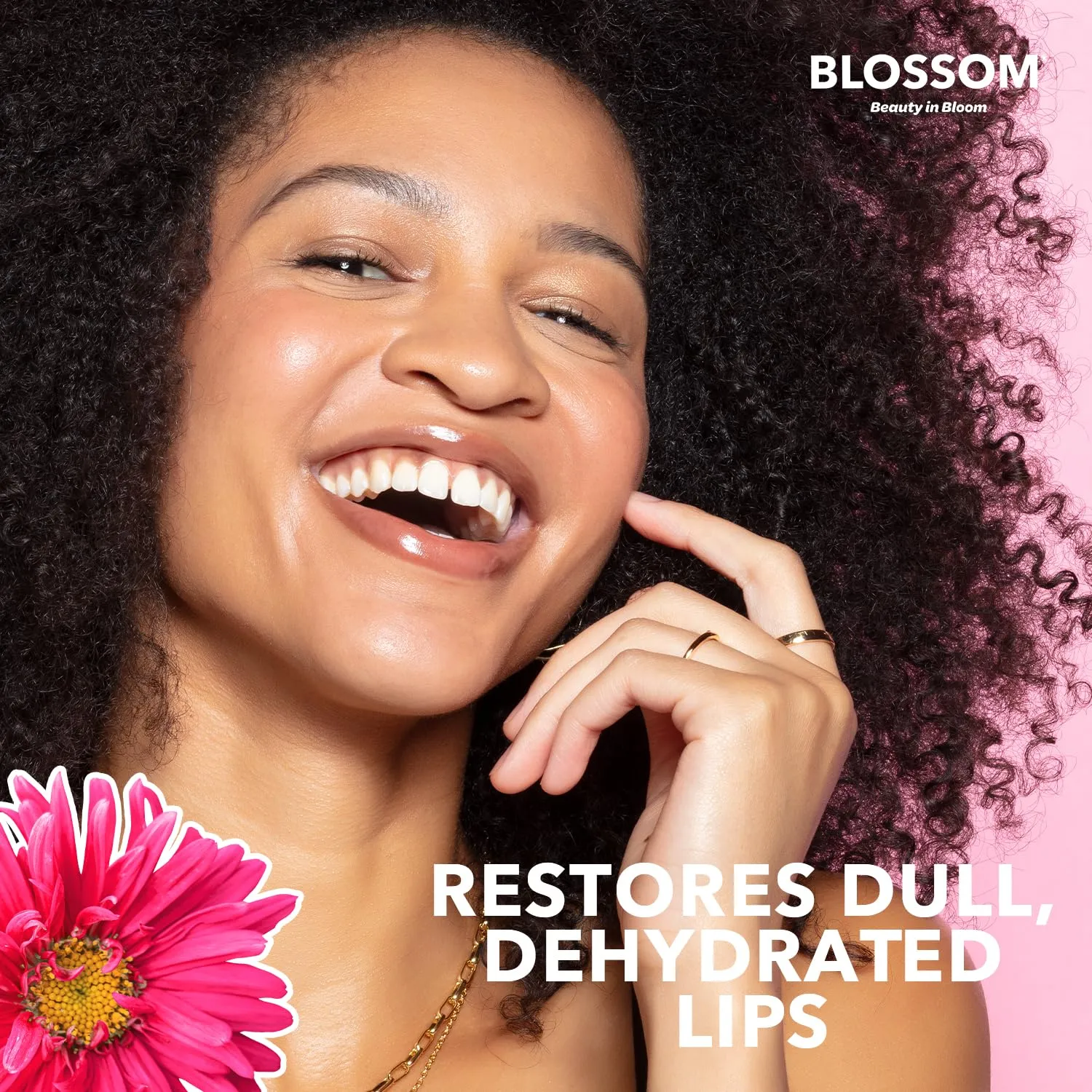 Blossom Moisturizing and Hydrating Shimmer Sparkle Lip Oil with Olive Oil   Grape Seed Oil, Infused with Real Flowers, 3g, Watermelon