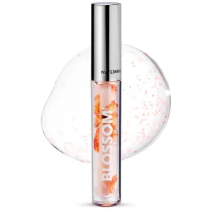 Blossom Moisturizing and Hydrating Shimmer Sparkle Lip Oil with Olive Oil   Grape Seed Oil, Infused with Real Flowers, 3g, Watermelon