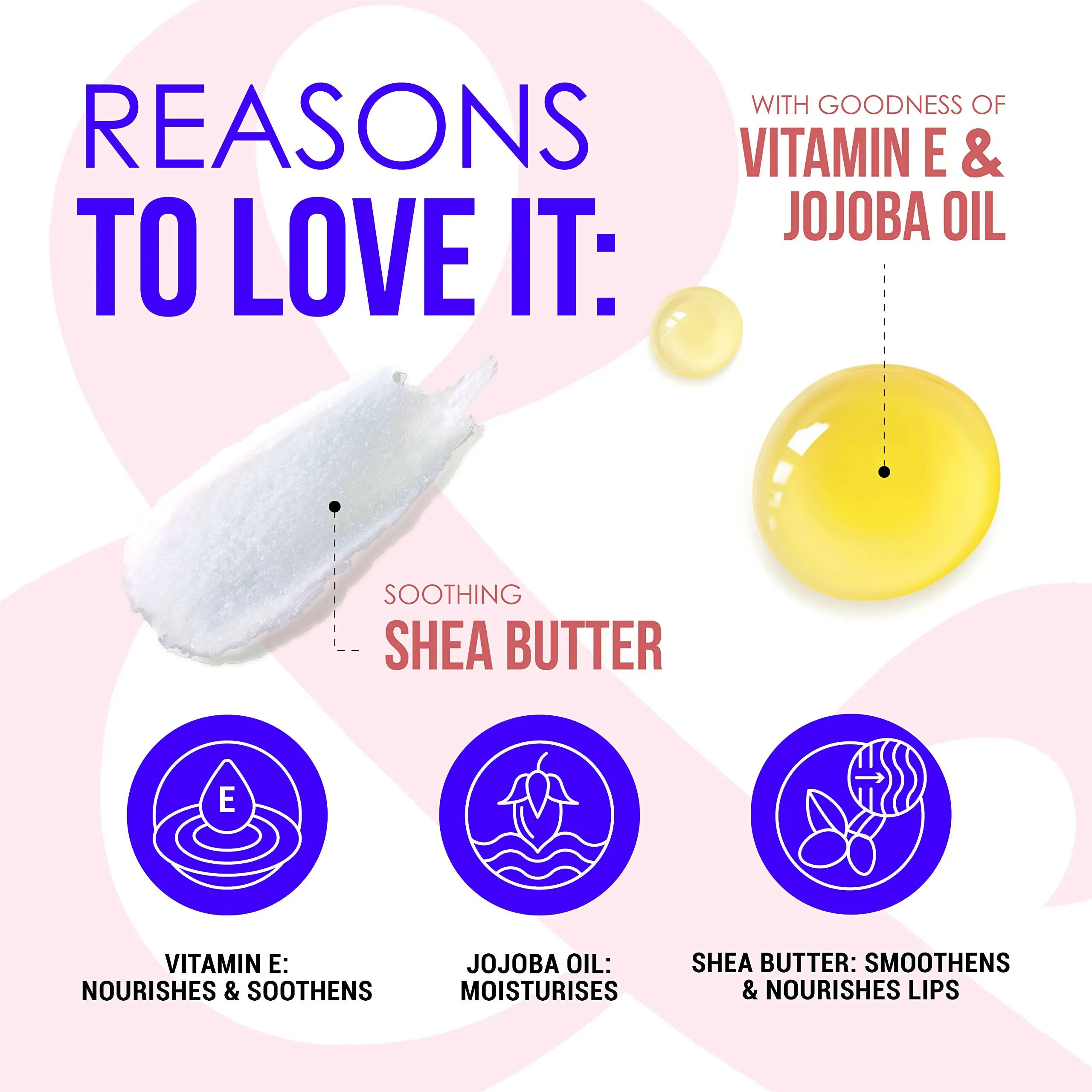 Blue Heaven Jelly & Butter Lip Balm - Light Red, infused with Shea Butter & Vitamin E, Fades Pigmentation