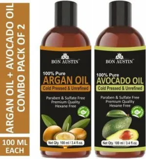 Bon Austin Argan Oil & Avocado Hair Oil (Pack of 2)