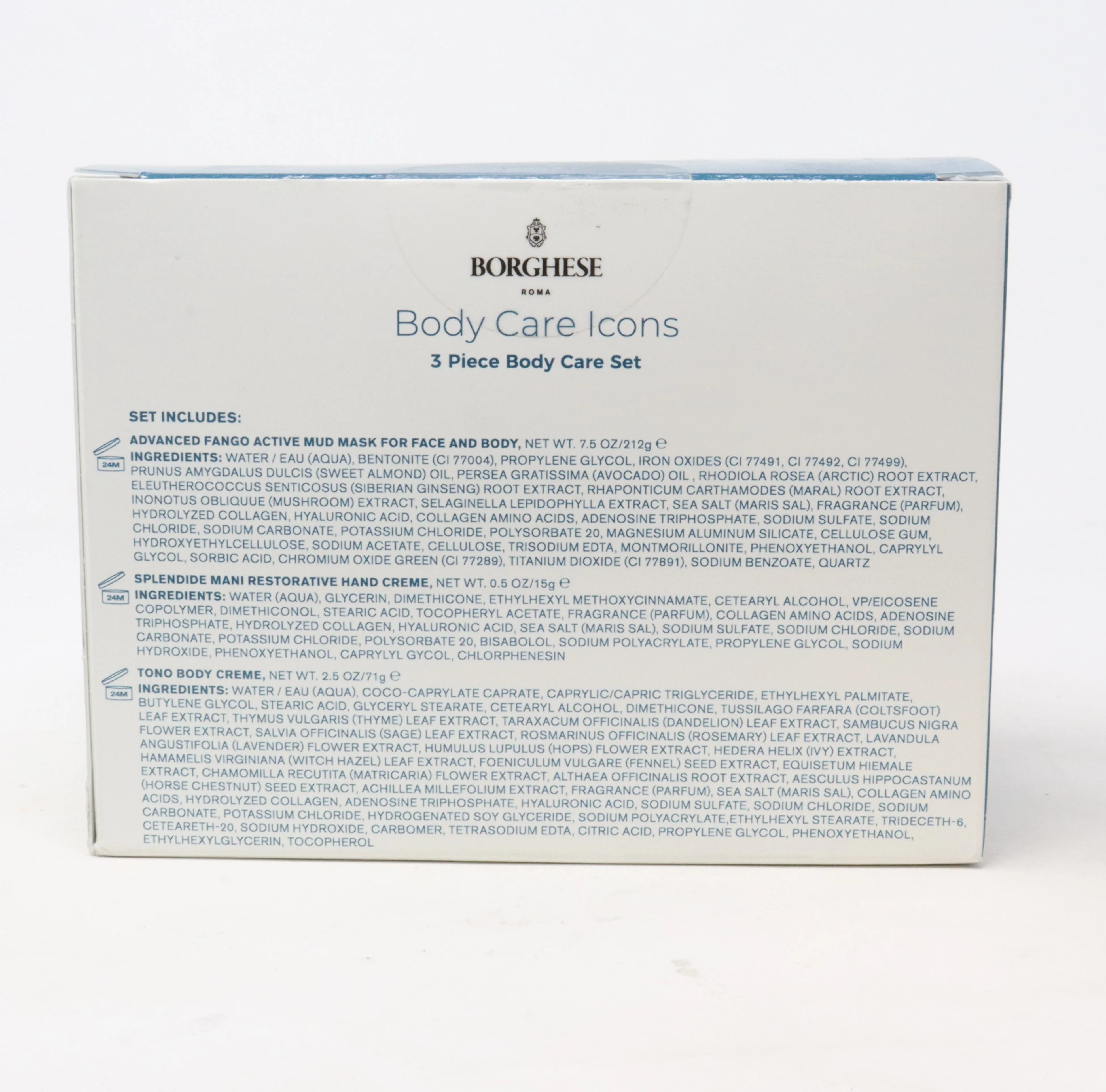 Borghese Body Car Icons With Mud Mask And Moisturizing Essentials 3-Pcs Set
