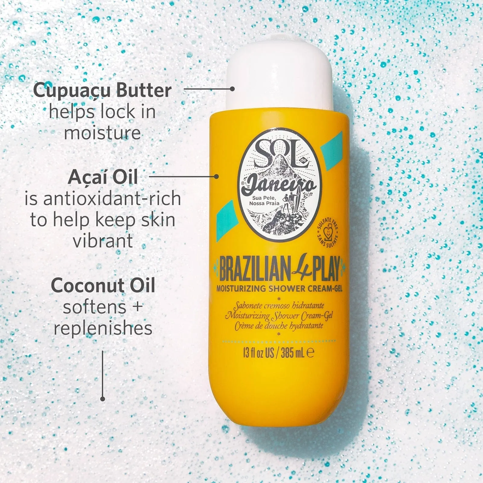 Brazilian Play Moisturizing Shower Cream-Gel