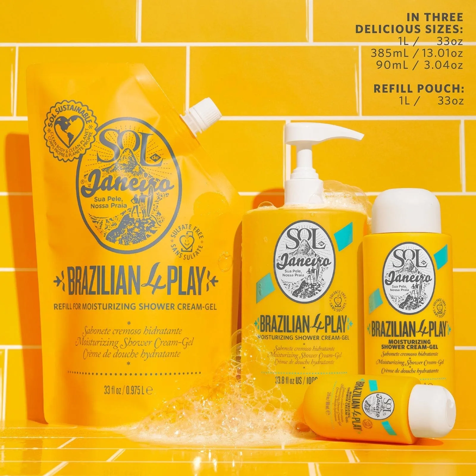 Brazilian Play Moisturizing Shower Cream-Gel