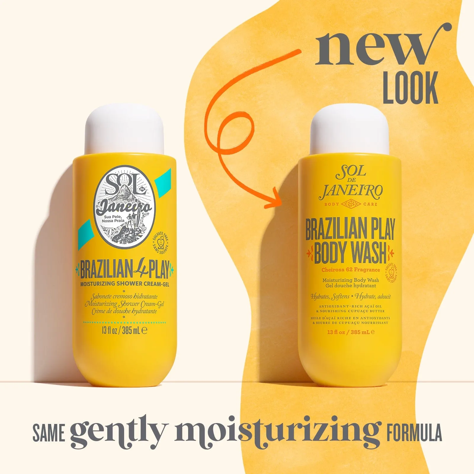 Brazilian Play Moisturizing Shower Cream-Gel
