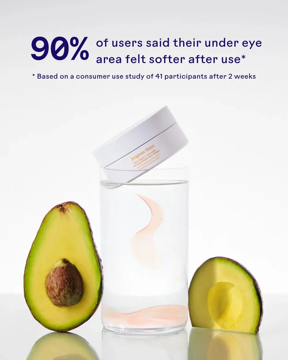 Brighter Days Red Algae   Avocado Biodegradable Eye Masks