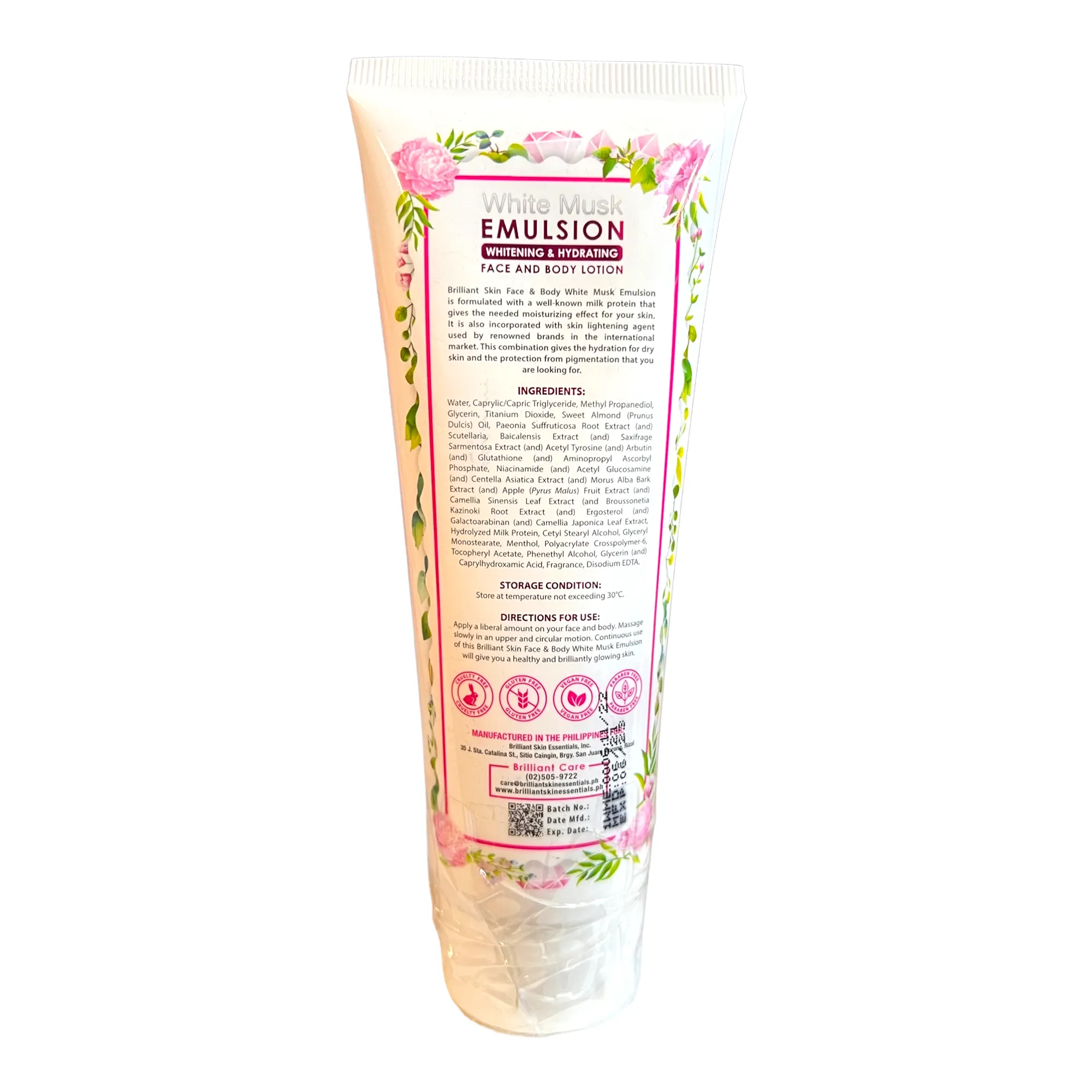 Brilliant Skin White Musk Emulsion Face and Body Lotion