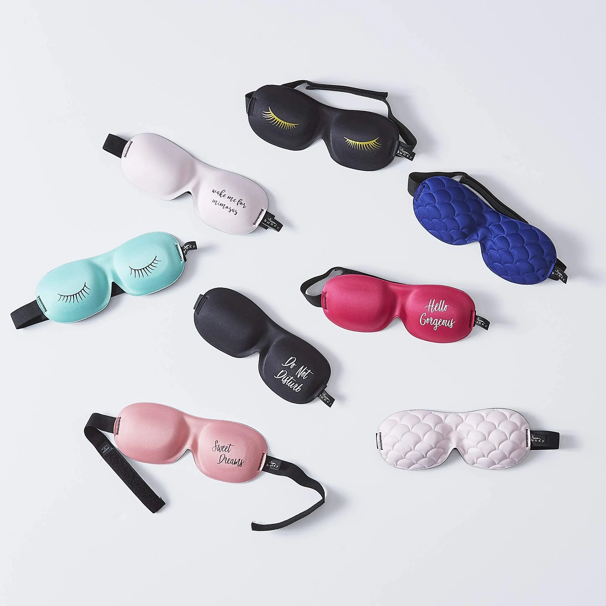 Bucky Ultralight Comfortable Contoured Travel and Sleep Eye Mask, Mimosas, One Size