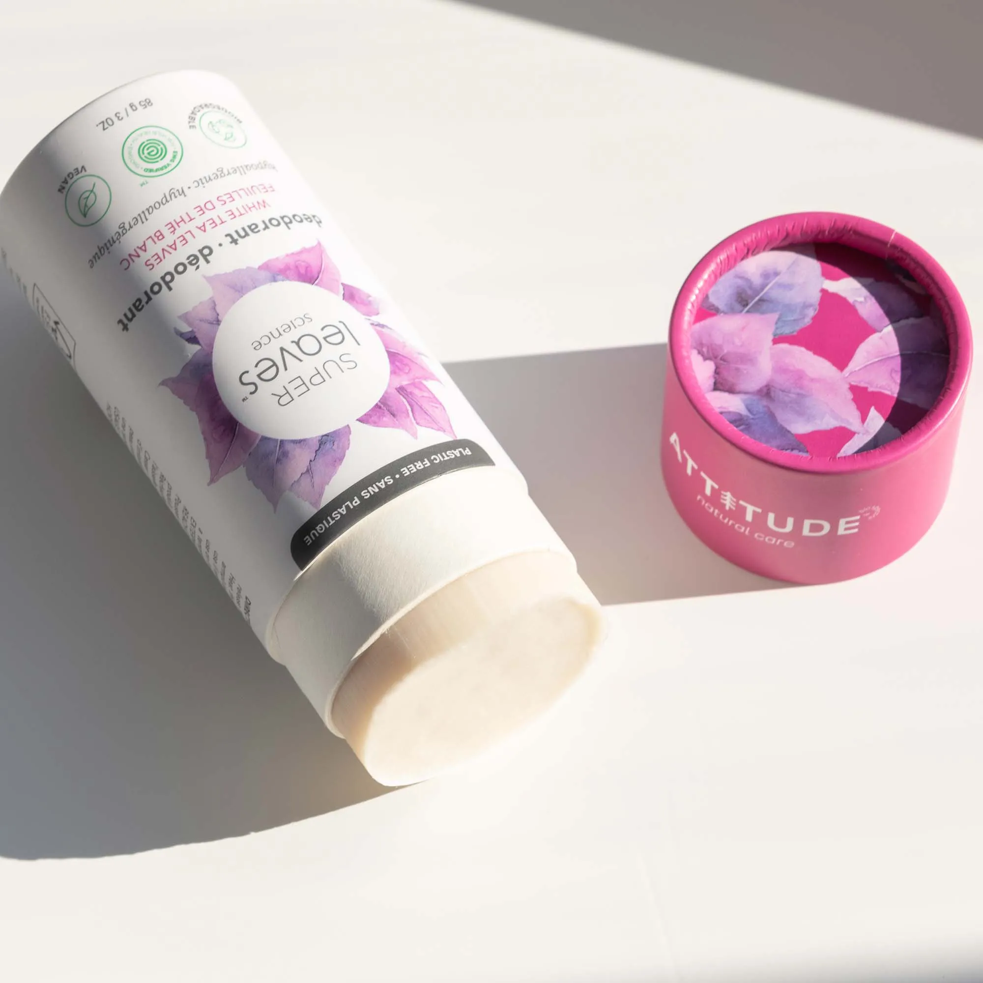 Bundle of 3 Plastic Free Deodorants : SUPER LEAVES™ : Subtle scents mix