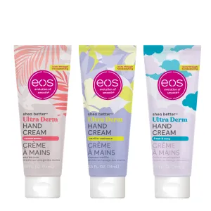 Bundle of eos Shea Better Hand Cream - Vanilla Cashmere   Fresh & Cozy   Coconut- Natural Shea Butter Hand Lotion and Skin Care, 24 Hour Hydration with Shea Butter & Oil, 2.5 oz, Packaging May Vary