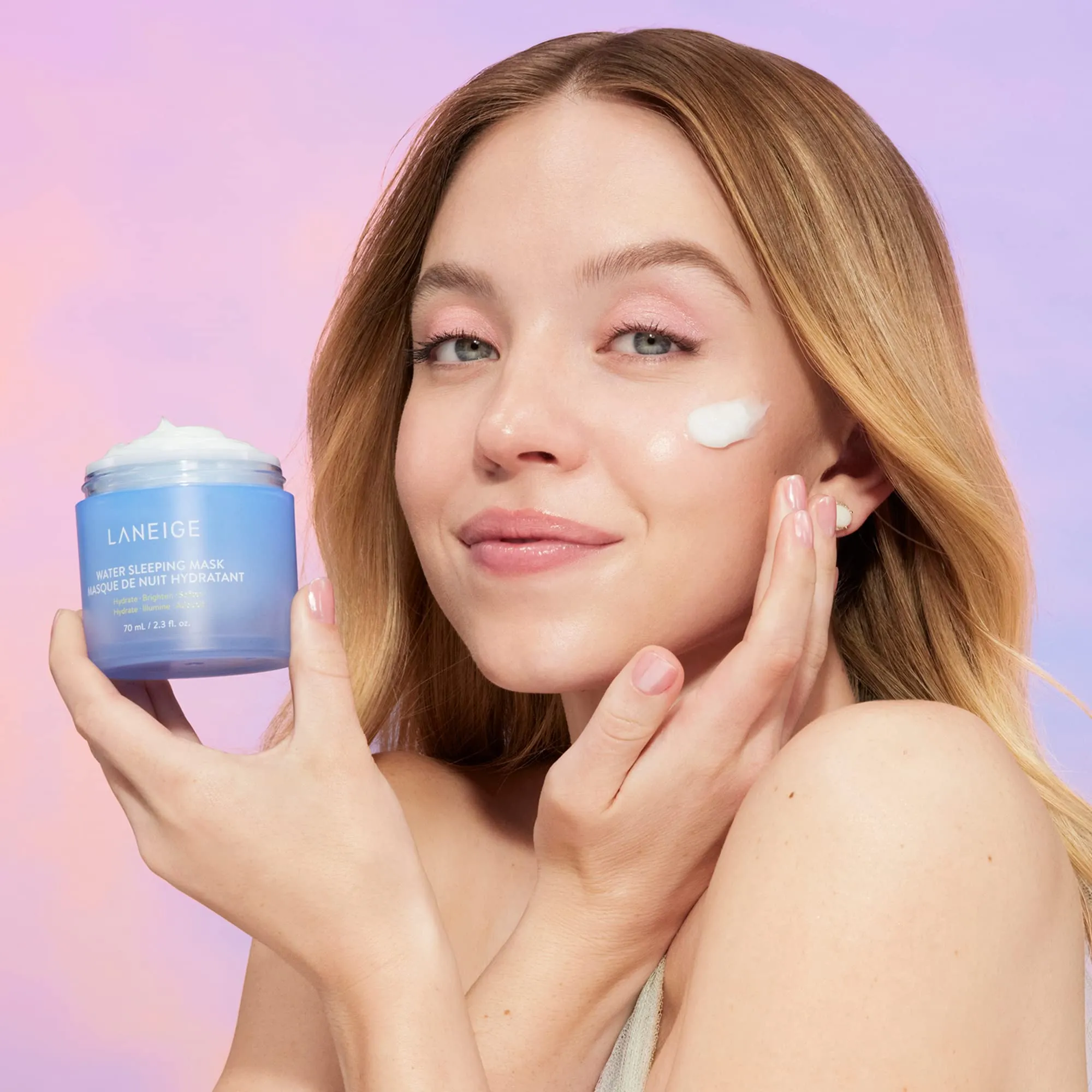 Bundle of LANEIGE Lip Sleeping Mask: Nourish & Hydrate with Vitamin C, Antioxidants, 0.7 oz.   LANEIGE Water Sleeping Mask