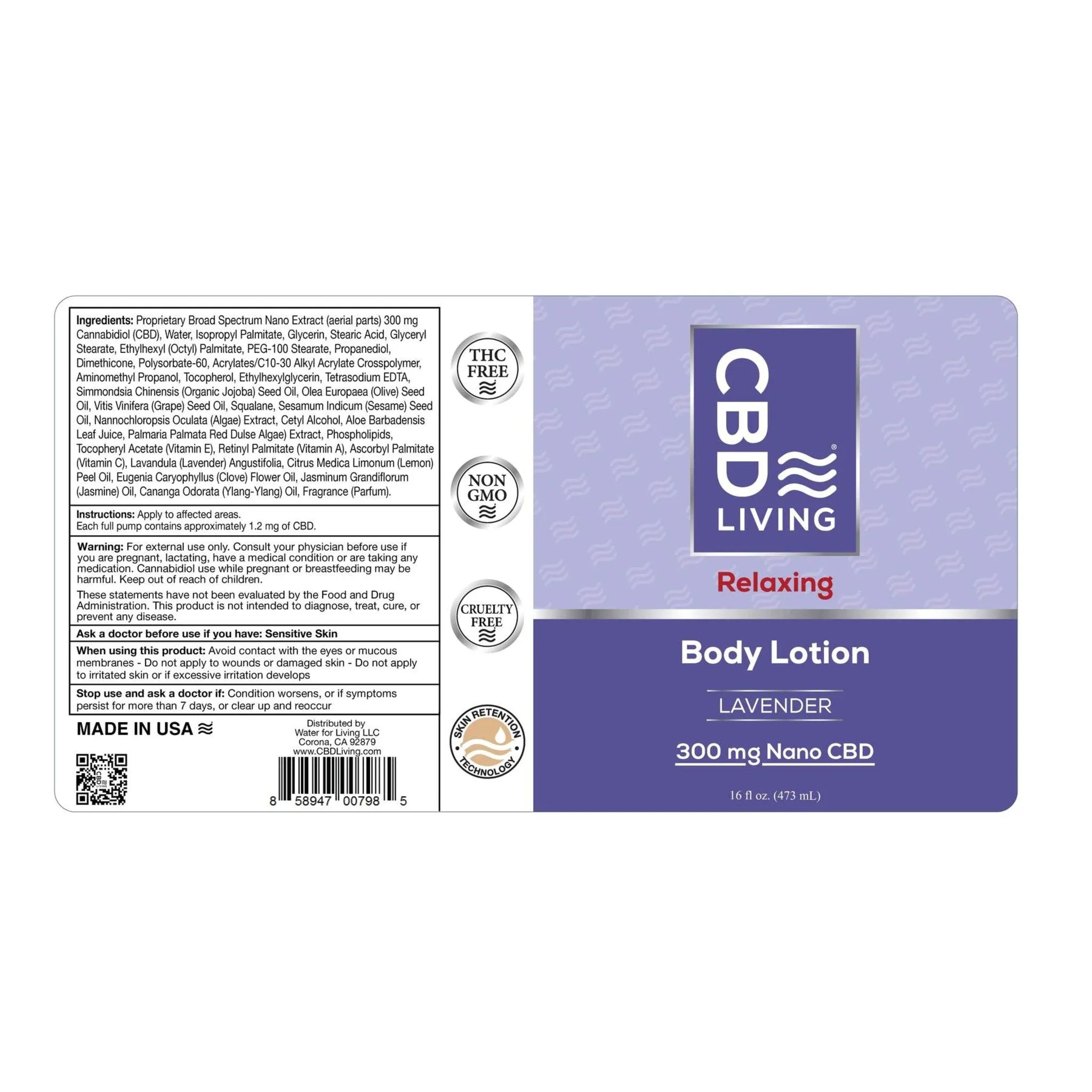 CBD Living Body Lotion - 300mg