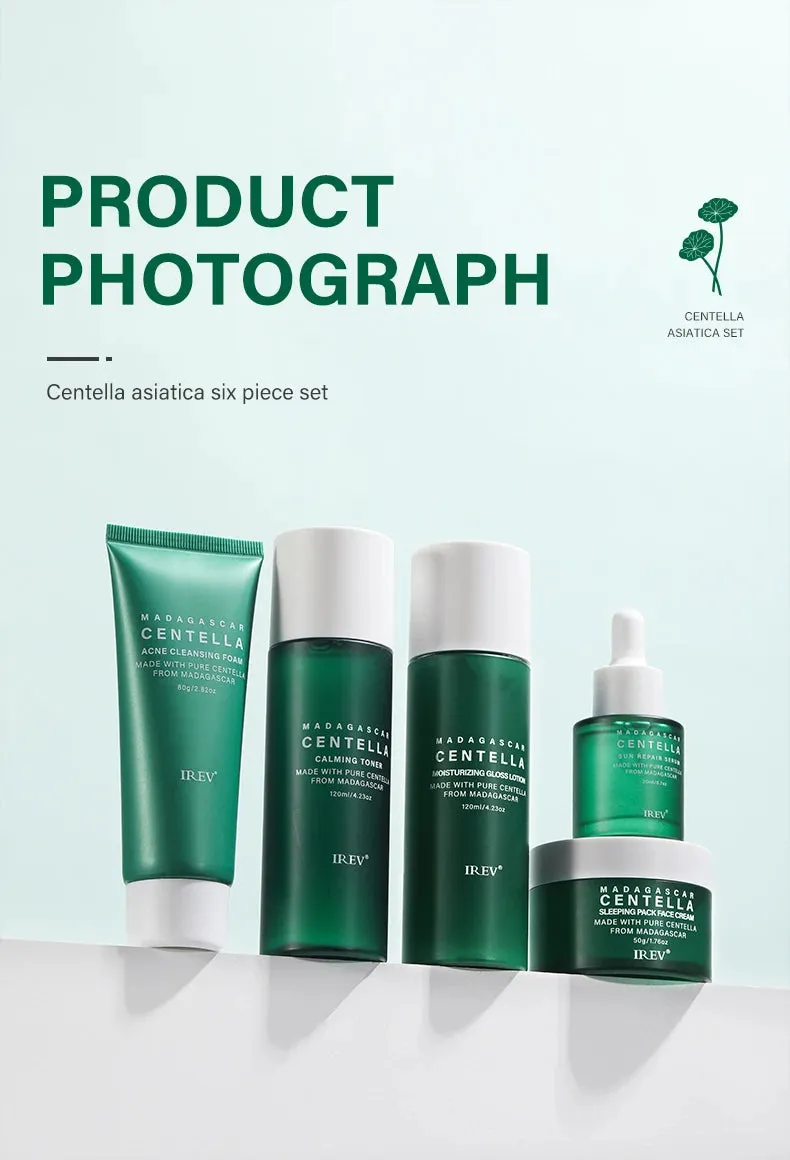 Centella Skin Care Set - Korean Skincare Kit for Moisturizing and Anti-Aging