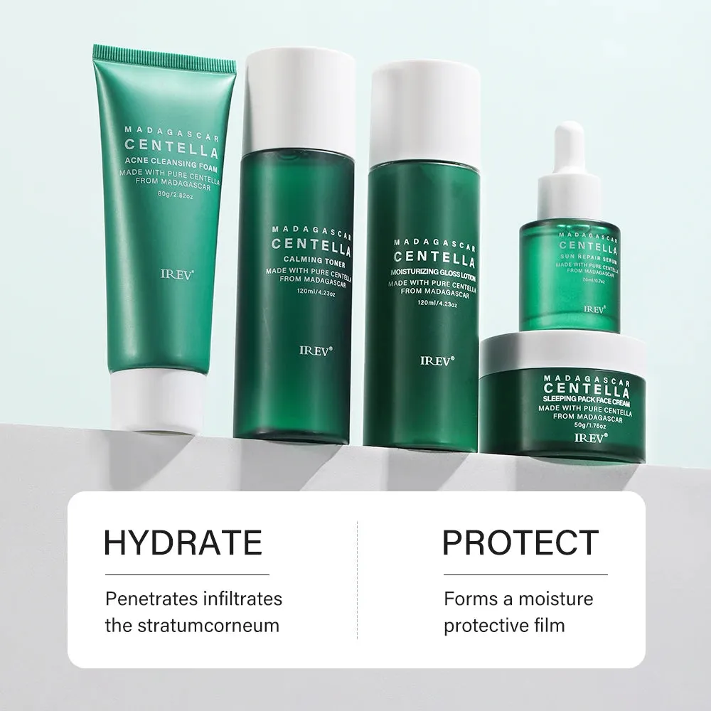 Centella Skin Care Set - Korean Skincare Kit for Moisturizing and Anti-Aging