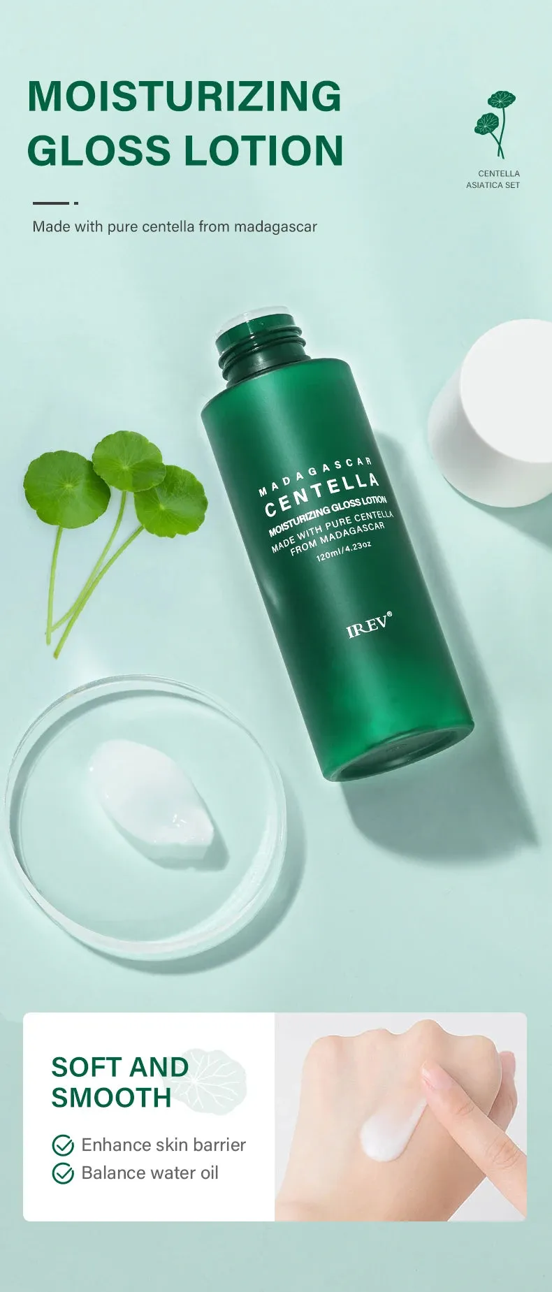 Centella Skin Care Set - Korean Skincare Kit for Moisturizing and Anti-Aging