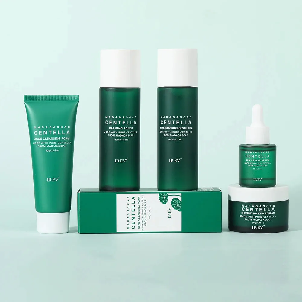Centella Skin Care Set - Korean Skincare Kit for Moisturizing and Anti-Aging