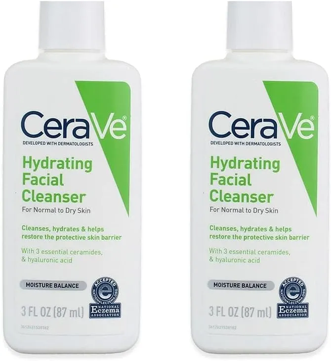 CeraVe CeraVe, Hydrating Facial Cleanser, For Normal to Dry Skin, 3 87 ml