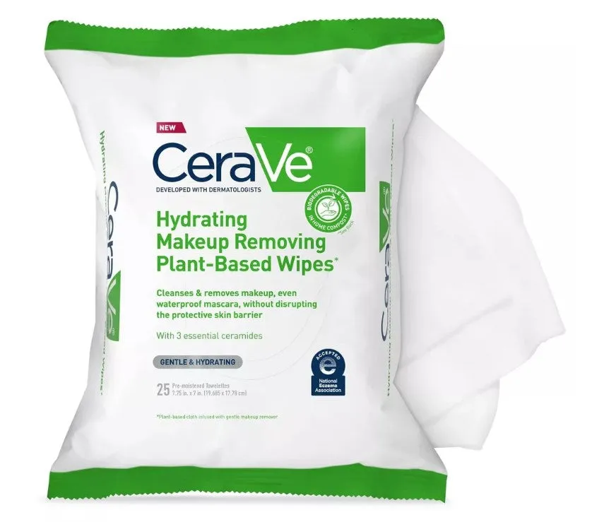 Cerave Cerave Hydrating Makeup Remover Wipes  25ct/ New