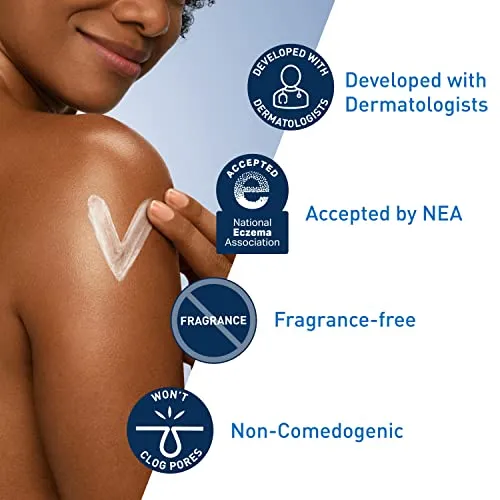 CeraVe Daily Moisturizing Lotion for Dry Skin | Body Lotion & Face Moisturizer with Hyaluronic Acid and Ceramides | Daily Moisturizer | Fragrance Free | Oil-Free | 12 Ounce