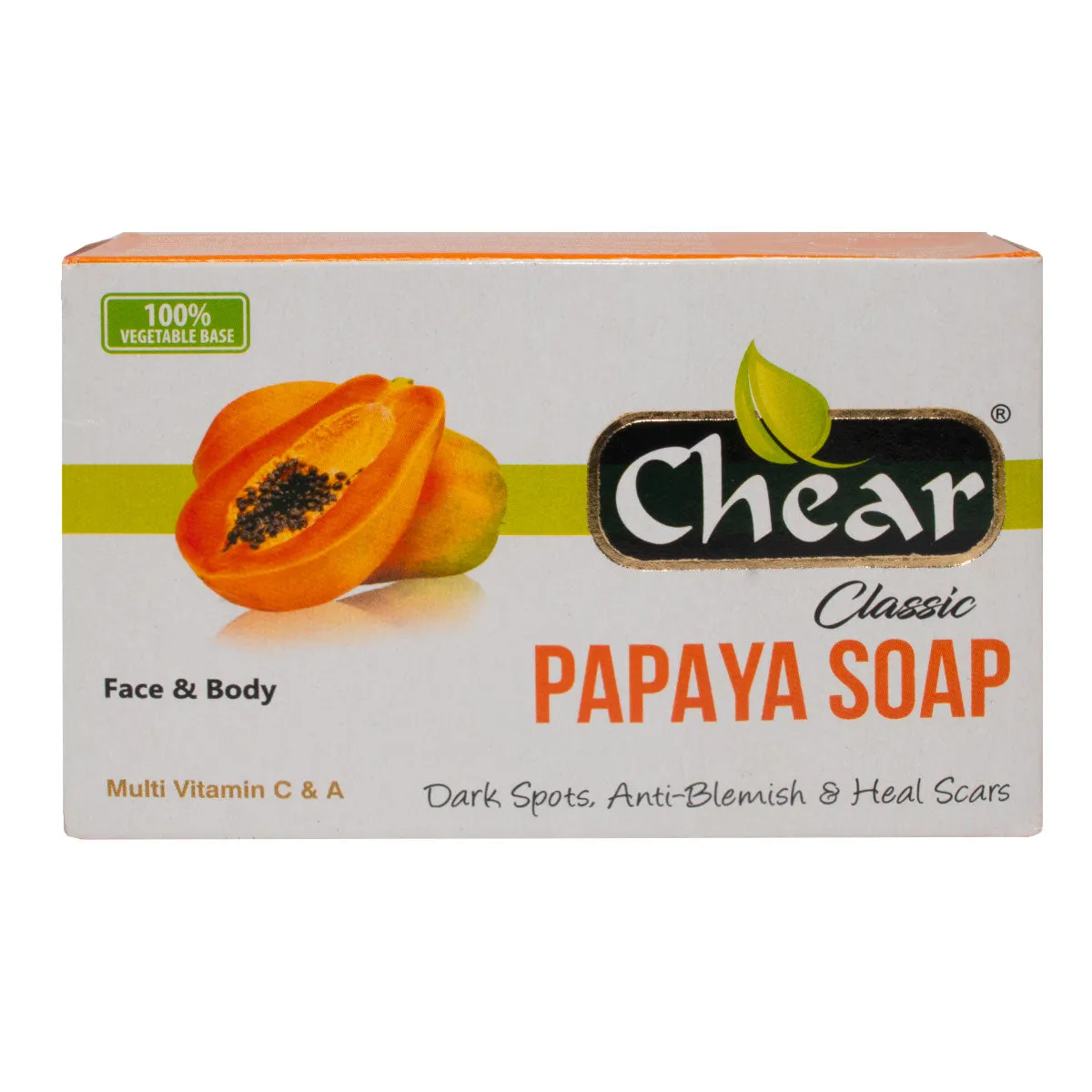 Chear Classic Papaya Face & Body Cleansing Soap x 6pcs