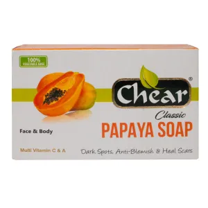 Chear Classic Papaya Face & Body Cleansing Soap x 6pcs
