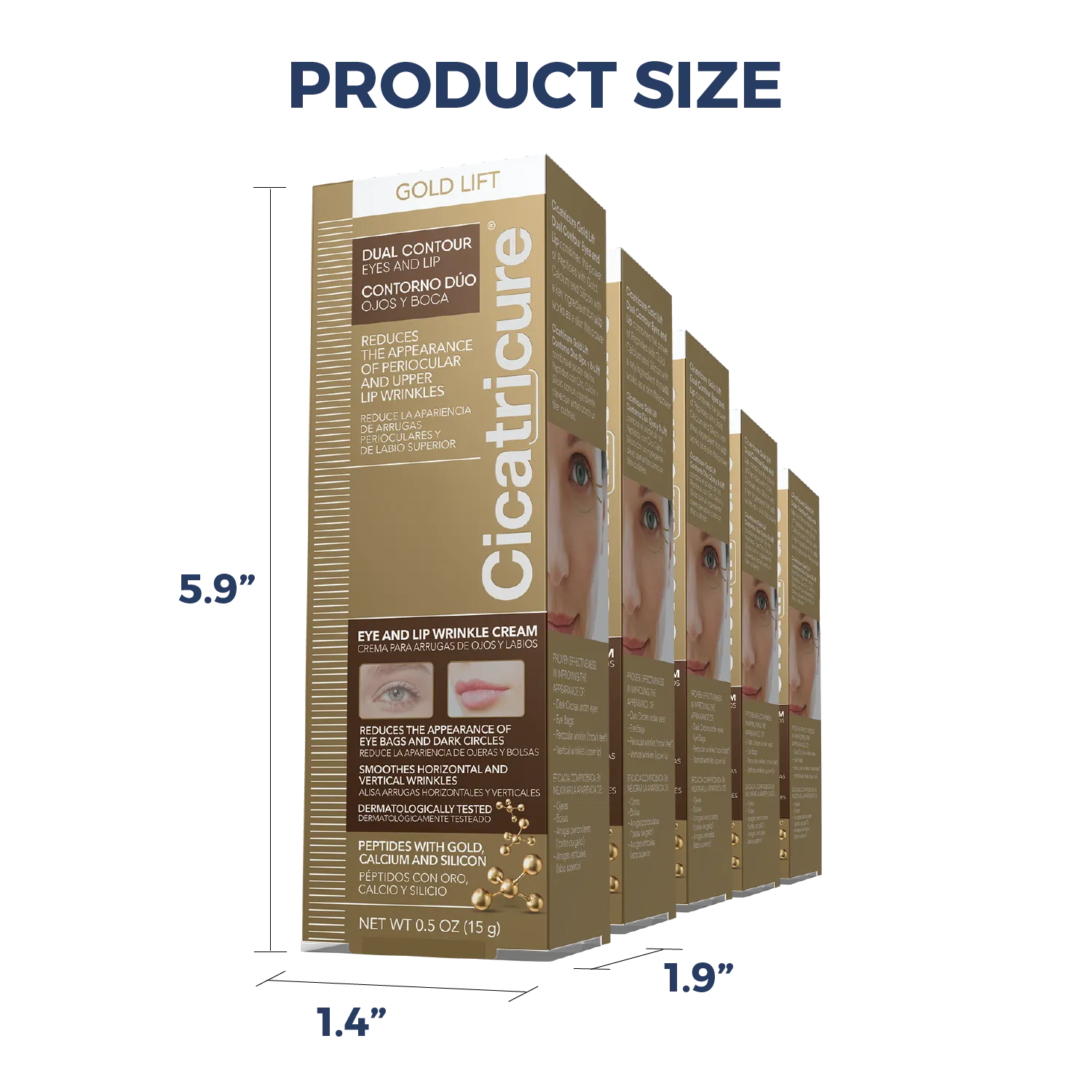Cicatricure Gold Lift for Gravitational Wrinkles Eye & Lip Cream - 0.5 Oz (15 g) - Case of 12