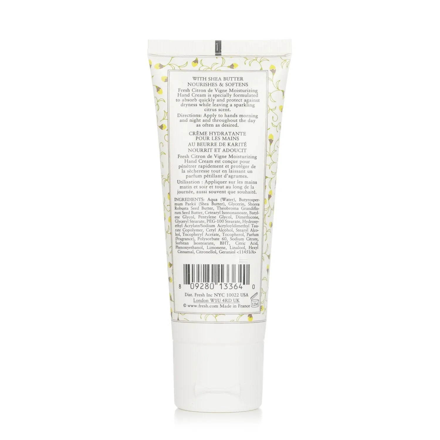 Citron De Vigne Moisturizing Hand Cream