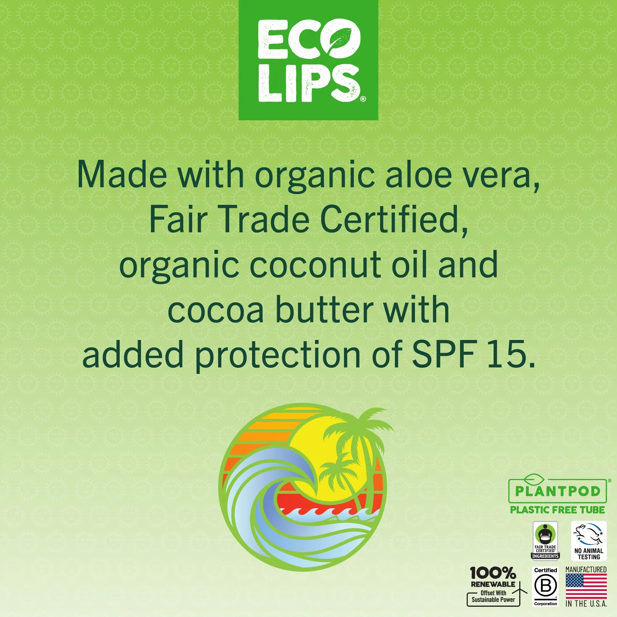 Classic Mint Plant Pod® Broad Spectrum SPF 15 Sunscreen Lip Balm, 0.15 oz.