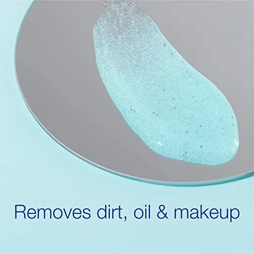 Clean & Clear Oil-Free Deep Action Exfoliating Facial Cleanser with Pro-Vitamin B5, Gentle Exfoliating Daily Face Wash Cleans Deep for Soft, Smooth, Hydrated Skin, Paraben-Free, 5 fl. oz
