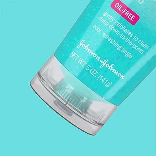 Clean & Clear Oil-Free Deep Action Exfoliating Facial Cleanser with Pro-Vitamin B5, Gentle Exfoliating Daily Face Wash Cleans Deep for Soft, Smooth, Hydrated Skin, Paraben-Free, 5 fl. oz