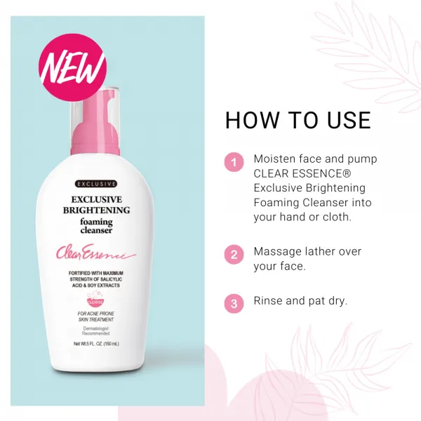 CLEAR ESSENCE EXCLUSIVE BRIGHTENING FOAMING CLEANSER (5 OZ.)