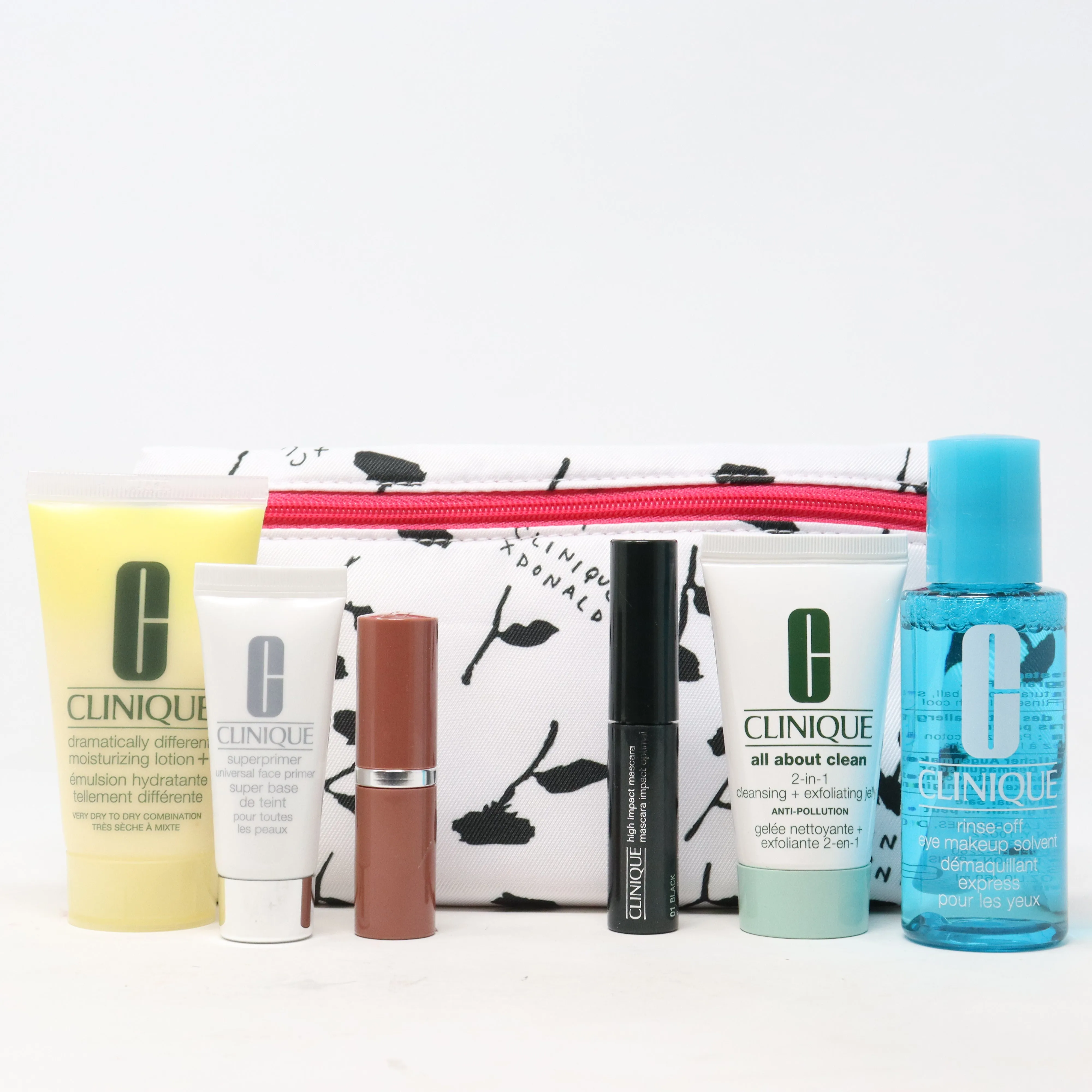 Clinique Skincare And Makeup 7 Pcs Set  / New With Bag