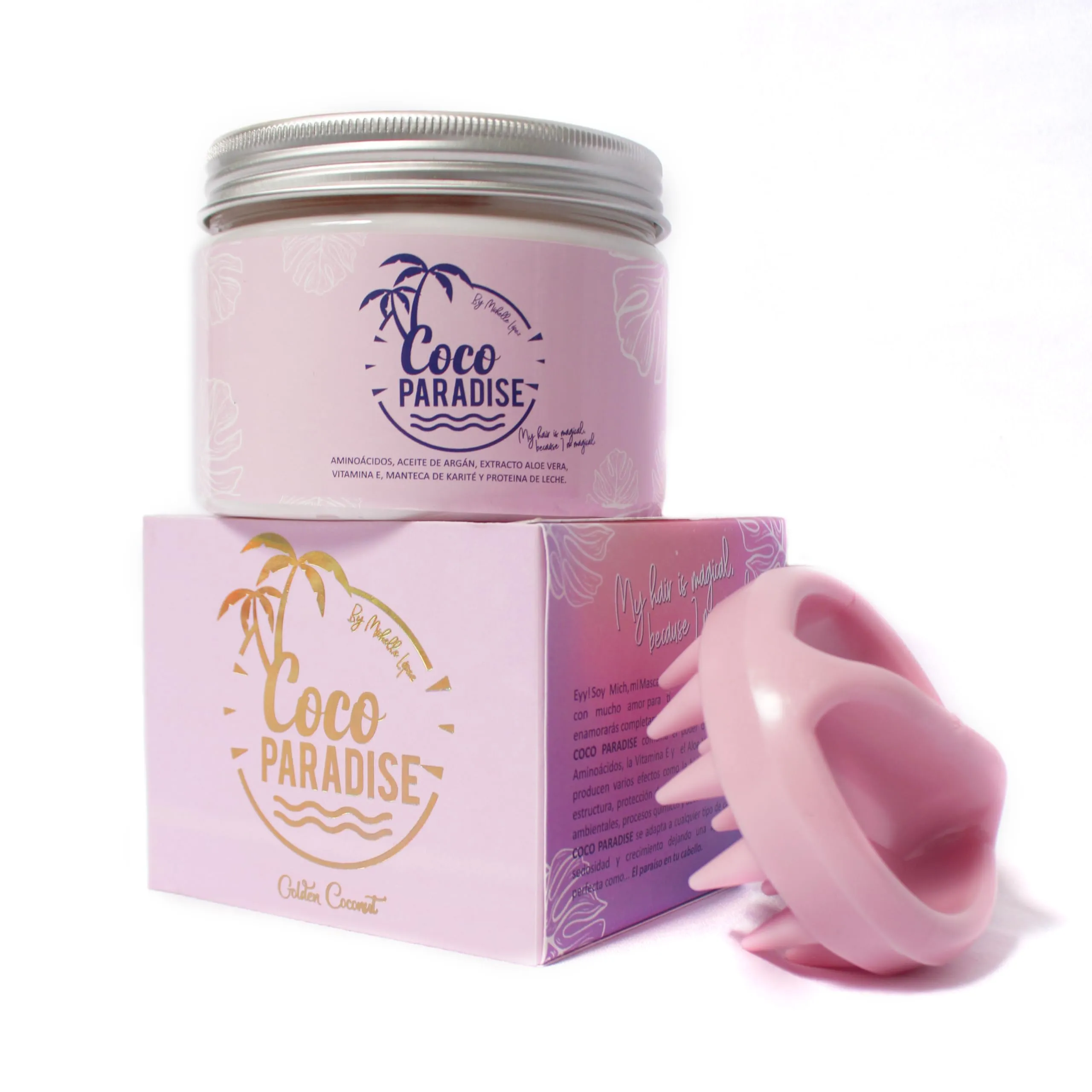 COCO PARADISE Hair Mask & Hair Massager for Hair Growth - Deep Conditioner for Damaged & Dry Hair - 11.8 Fl Oz