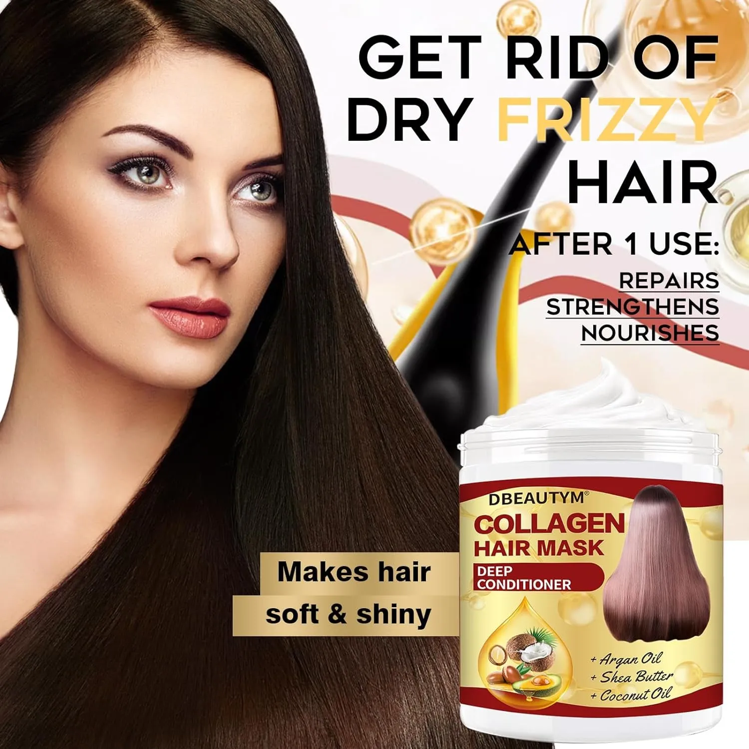 Collagen Hair Treatment Hair Mask & Hair Growth Serum,Deep Conditioner Hydrating Hair Mask for Dry Damaged Hair,Hair Growth Oil for Hair Loss,Natural Hair Regrowth Treatment for Men and Women