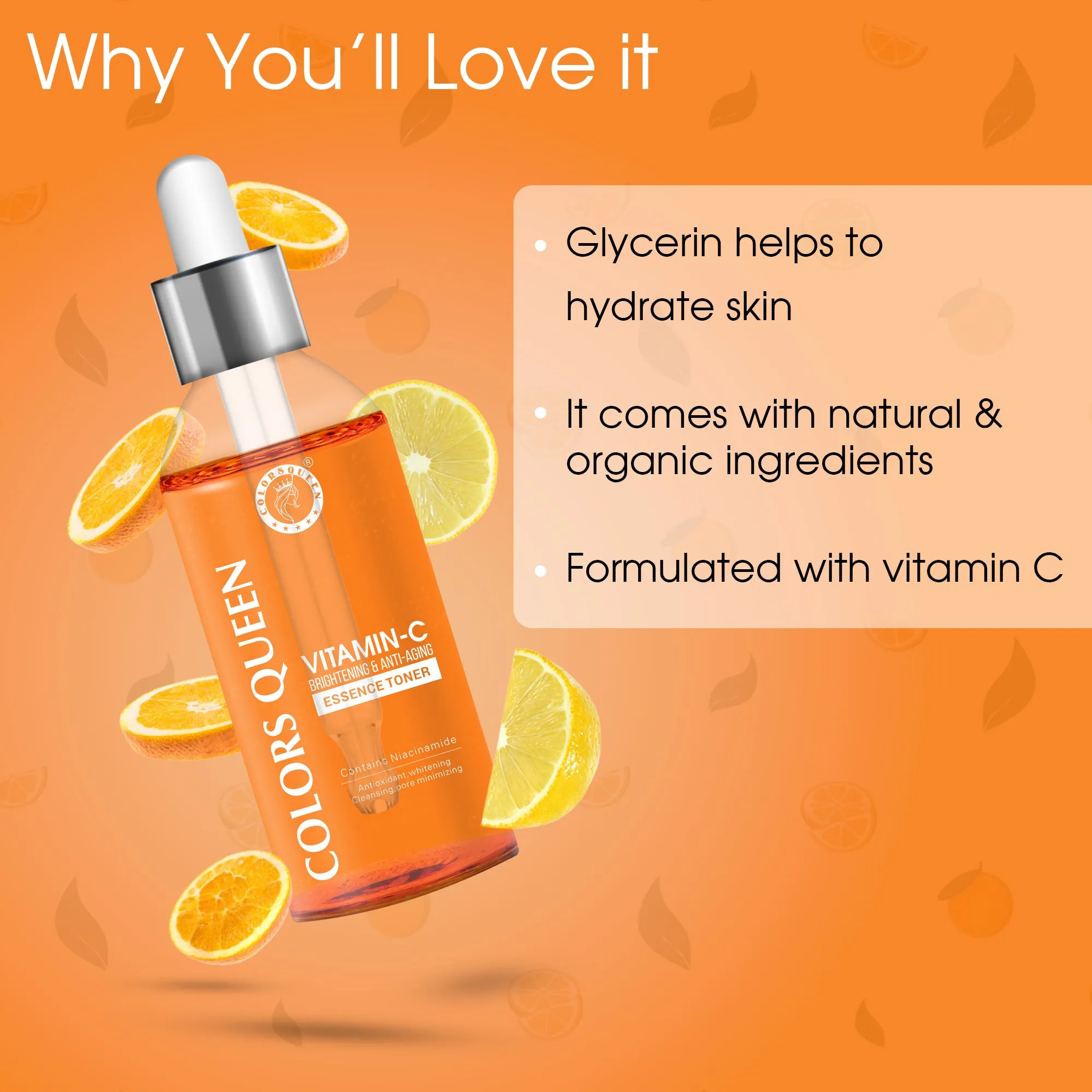 Colors Queen Vitamin-C Brightening & Anti Ageing Essence Toner