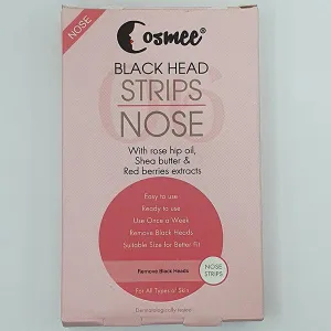 COSMEE COLD WAX STRIPS NOSE WITH ROSE HIP OIL SHEA BUTTER RED BERRIES NOSE STRIPS